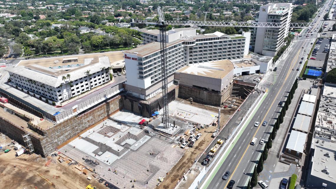 Construction goes vertical for sprawling One Beverly Hills